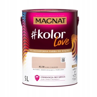 MAGNAT KOLOROWE LOVE farba plamoodporna KL38 kawa z mlekiem 5L