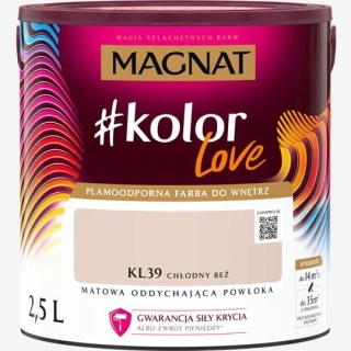 MAGNAT KOLOROWE LOVE farba plamoodporna KL39 chłodny beż 2,5L