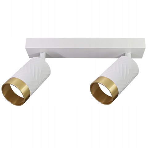 Lampa ścienno-sufit ARRAS 2xGU10 biało-złota 1/20