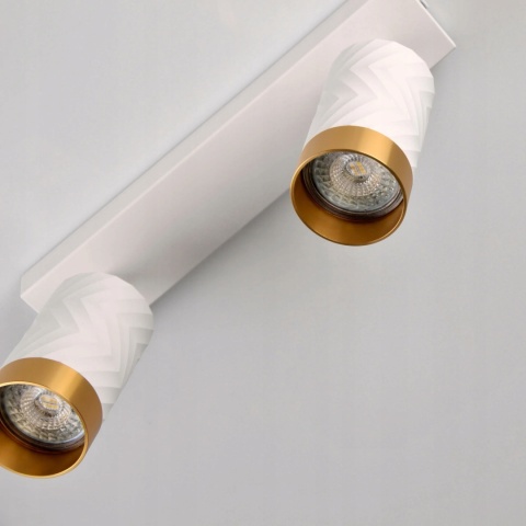 Lampa ścienno-sufit ARRAS 2xGU10 biało-złota 1/20