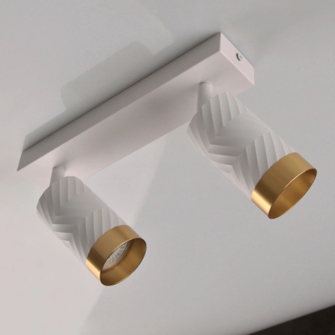 Lampa ścienno-sufit ARRAS 2xGU10 biało-złota 1/20