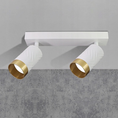 Lampa ścienno-sufit ARRAS 2xGU10 biało-złota 1/20