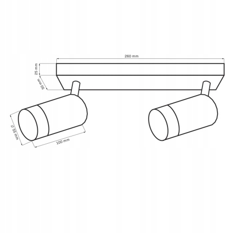 Lampa ścienno-sufit ARRAS 2xGU10 biało-złota 1/20