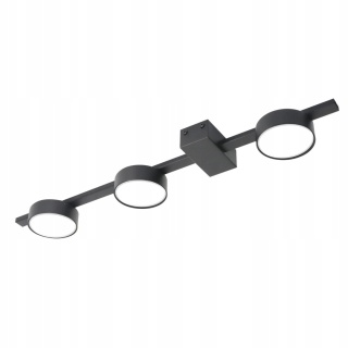 Lampa ścienno-sufit. JOY 3 czarny +LED 3xGX53