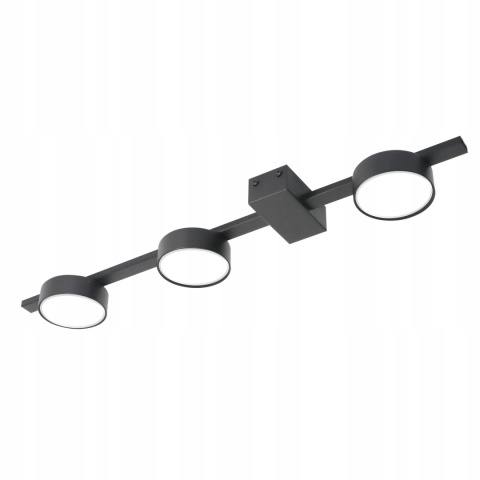 Lampa ścienno-sufit. JOY 3 czarny +LED 3xGX53