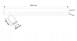 Lampa ścienno-sufit. LED 4000K z reflektorem PARIS 1xGU10 czarna