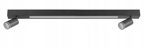 Lampa ścienno-sufit. LED 4000K z reflektorem PARIS 2xGU10 czarna