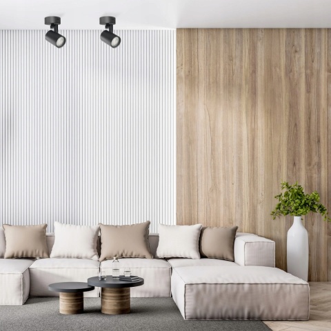 Lampa ścienno-sufit. LYNX 1xGU10 czarna