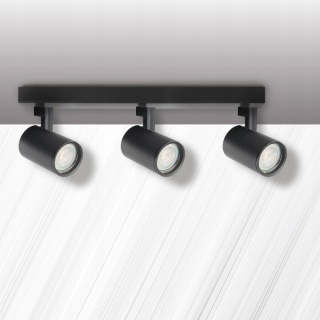 Lampa ścienno-sufit. LYNX 3xGU10 czarna