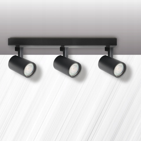 Lampa ścienno-sufit. LYNX 3xGU10 czarna