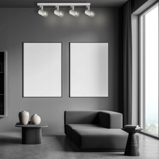 Lampa ścienno-sufit. LYNX 4xGU10 biała