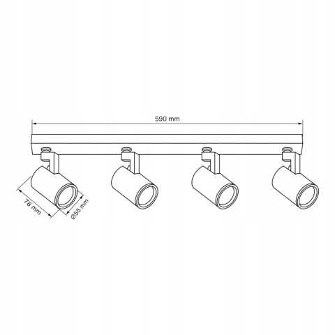 Lampa ścienno-sufit. LYNX 4xGU10 biała