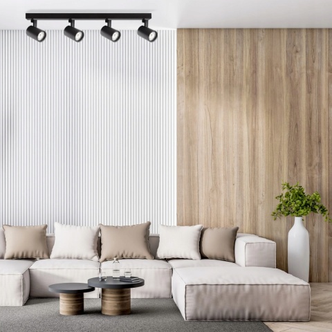 Lampa ścienno-sufit. LYNX 4xGU10 czarna