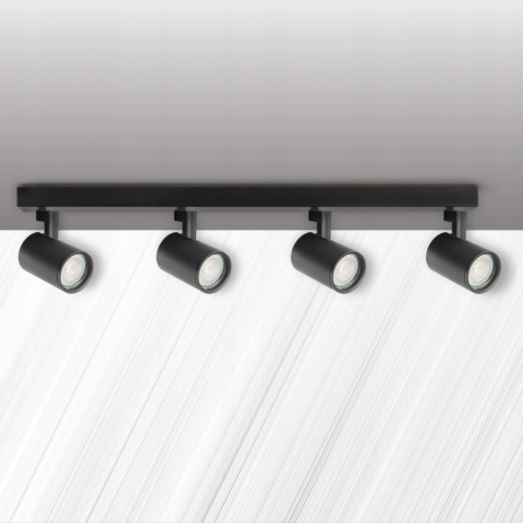 Lampa ścienno-sufit. LYNX 4xGU10 czarna