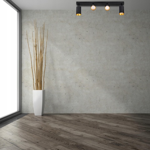 Lampa ścienno-sufit MARIBEL 4xGU10 czar-złota 1/10