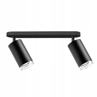 Lampa ścienno-sufit. TURYN 2xGU10 IP44 czarna 1/20