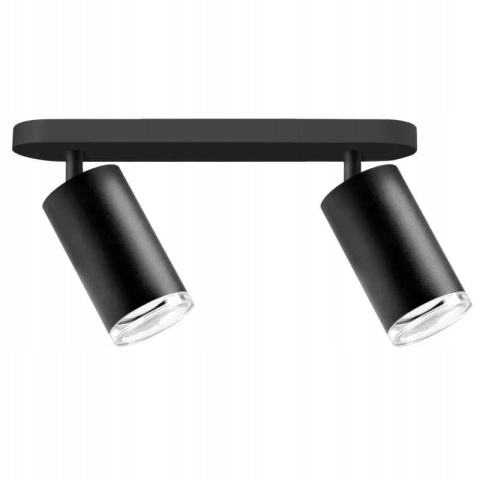 Lampa ścienno-sufit. TURYN 2xGU10 IP44 czarna 1/20