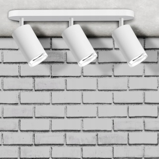 Lampa ścienno-sufit. TURYN 3xGU10 IP44 biała 1/10