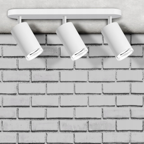 Lampa ścienno-sufit. TURYN 3xGU10 IP44 biała 1/10