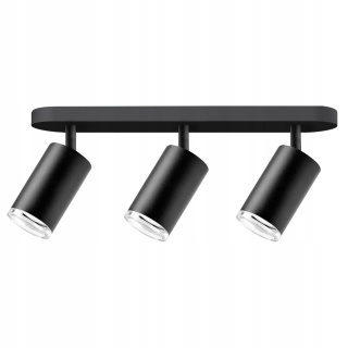 Lampa ścienno-sufit. TURYN 3xGU10 IP44 czarna 1/10