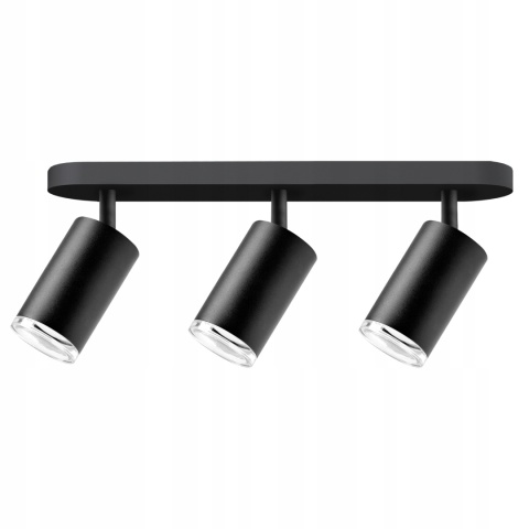 Lampa ścienno-sufit. TURYN 3xGU10 IP44 czarna 1/10