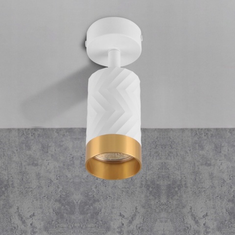 Lampa ścienno-sufitowa ARRAS 1xGU10 biało-złota