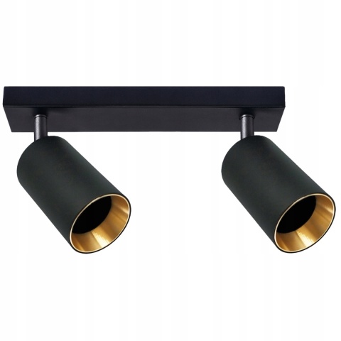 Lampa ścienno-sufitowa MARIBEL 2xGU10 czarno-złota