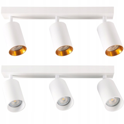 Lampa ścienno-sufitowa MARIBEL 3xGU10 biało-złota