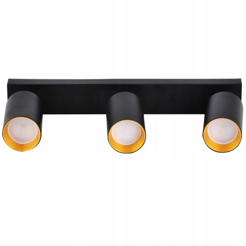 Lampa ścienno-sufitowa MARIBEL 3xGU10 czarno-złota