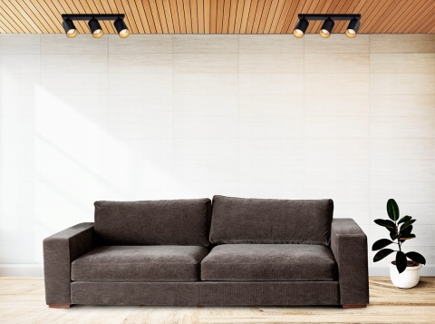 Lampa ścienno-sufitowa MARIBEL 3xGU10 czarno-złota