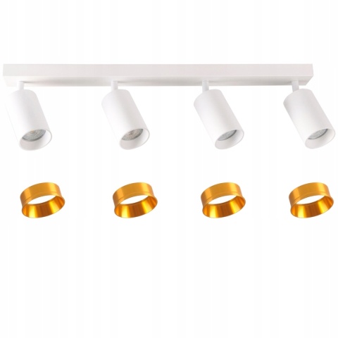 Lampa ścienno-sufitowa MARIBEL 4xGU10 biało-złota