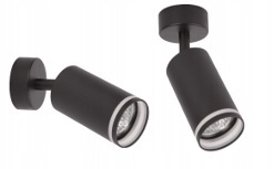 Lampa ścienno-sufitowa PARIS 1xGU10 czarny 1/50