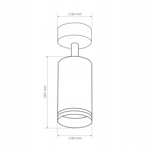Lampa ścienno-sufitowa PARIS 1xGU10 czarny 1/50