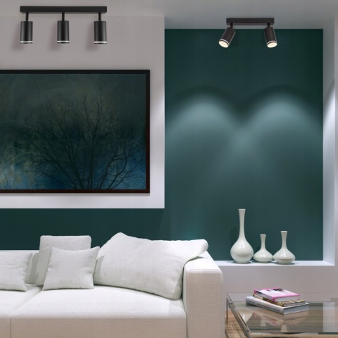 Lampa ścienno-sufitowa PARIS 3xGU10 czarny 1/10