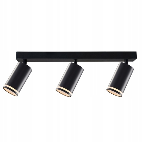 Lampa ścienno-sufitowa PARIS 3xGU10 czarny 1/10