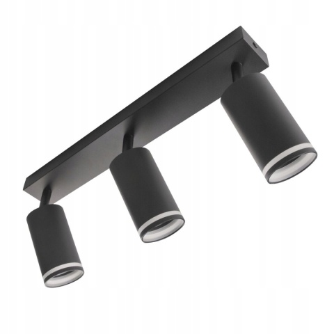Lampa ścienno-sufitowa PARIS 3xGU10 czarny 1/10