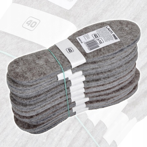 WKŁADKI DO BUTÓW FILCOWE, 1 PARA, "47", LAHTI