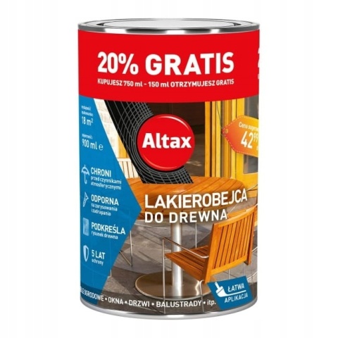 ALTAX LAKIEROBEJCA 0,75L + 0,15L GRATIS SOSNA