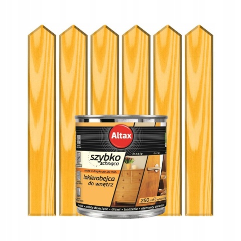 ALTAX szybkoschnąca lakierobejca do wnętrz 250 ML. SOSNA