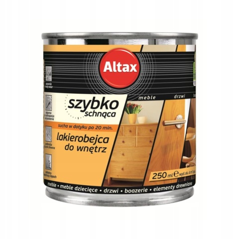 ALTAX szybkoschnąca lakierobejca do wnętrz 250 ML. SOSNA