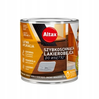 ALTAX szybkoschnąca lakierobejca do wnętrz 250 ML. SZARY