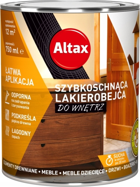 ALTAX szybkoschnąca lakierobejca do wnętrz 750 ML. VENGE