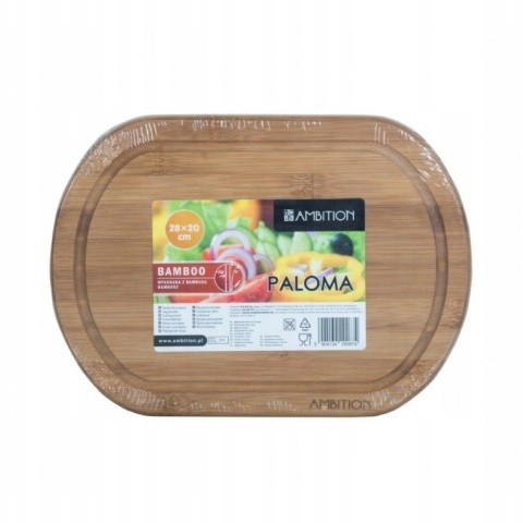 AM-PALOMA DESKA BAMBUS.DO KROJ.OWAL 28X20X1,6CM