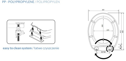 Deska Wc Iris Biały