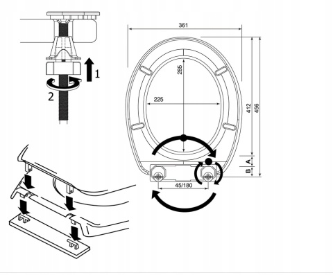Deska Wc Iris Biały