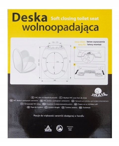 Deska Wolnoopadająca Snail Biały