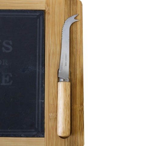 Deska do serwowania serów łupek i bambus 30x24cm