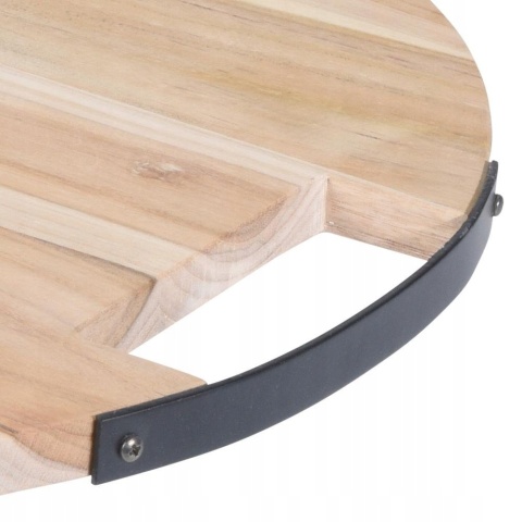 Deska drewniana TEKOWA okrągła do krojenia i serwowania