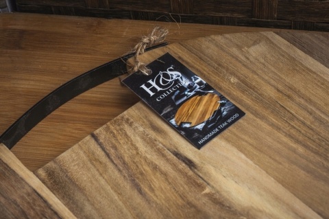 Deska drewniana TEKOWA okrągła do krojenia i serwowania