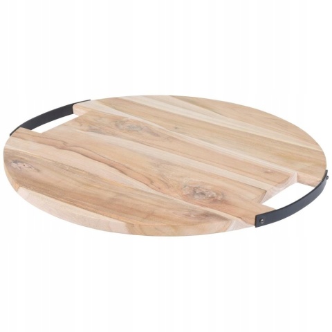 Deska drewniana TEKOWA okrągła do krojenia i serwowania